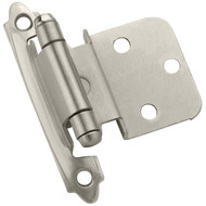 Amerock 3/8 In. Satin Nickel Self-Closing Inset Hinge  (2-Pack)