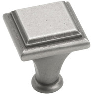 Amerock Manor Weathered Nickel Square 1 In. Cabinet Knob