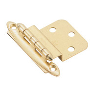 Amerock Polished Brass 3/8 In. Non Self-Closing Inset Hinge  (2-Pack)