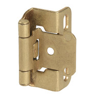 Amerock Burnished Brass Self-Closing Partial Wrap Overlay Hinge (2-Pack)