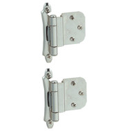 Amerock Polished Chromium 3/8 In. Self-Closing Inset Hinge  (2-Pack)