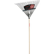 Razor-Back 24 In. Steel Leaf Rake with 54 In. Wood Handle (24-Tine)