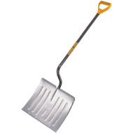 True Temper 18 In. Aluminum Snow Shovel with Steel Wear Strip and 37.5 In. Steel Handle