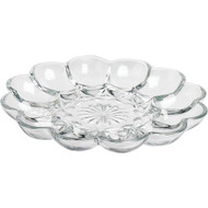 Anchor Hocking Clear Glass 10 In. Egg Plate
