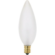Satco 40W Frosted Soft White Candelabra BA9.5 Incandescent Torpedo Blunt Tip Light Bulb (2-Pack)