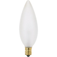 Satco 25W Frosted Soft White Candelabra BA9.5 Incandescent Torpedo Blunt Tip Light Bulb (2-Pack)