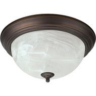 Home Impressions 15 In. Oil Rubbed Bronze Incandescent Flush Mount Ceiling Light Fixture