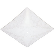 Westinghouse 14 In. White Square Floral Design Ceiling Diffuser
