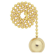 Westinghouse 12 In. Polished Brass Ball Pull Chain