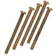 Westinghouse 2 In. Brass-Plated Round Head Fixture Screws (5-Pack)