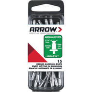 Arrow 3/16 In. x 1/4 In. Aluminum Rivet (15-Count)
