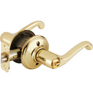 Schlage Bright Brass Flair Entry Door Lever