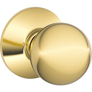 Schlage Orbit Bright Brass Hall & Closet Door Knob