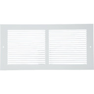 Home Impressions 6 In. x 14 In. White Steel Baseboard Grille