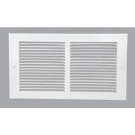 Home Impressions 6 In. x 12 In. White Steel Baseboard Grille