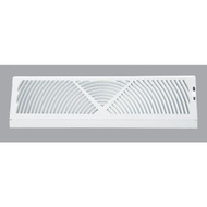Home Impressions 18 In. White Steel Baseboard Diffuser