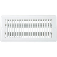 Home Impressions 4 In. x 10 In. White Steel Floor Register