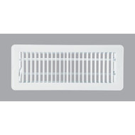 Home Impressions 4 In. x 12 In. White Steel Floor Register