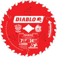 Diablo 7-1/4 In. 24-Tooth Framing Worm Drive Circular Saw Blade  Bulk