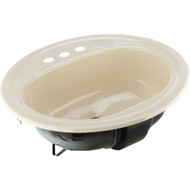 Briggs Anderson Round Drop-In Oval Bathroom Sink  Bone