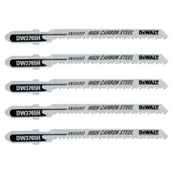 DeWalt T-Shank 3 In. x 12 TPI High Carbon Steel Jig Saw Blade  Trim/Coping Wood (5-Pack)