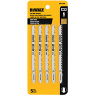 DeWalt T-Shank 4 In. x 6 TPI High Carbon Steel Jig Saw Blade  Fast Wood (5-Pack)