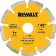 DeWalt Extended Performance  4-1/2 In. Turbo Segmented Rim Dry/Wet Cut Diamond Blade (Bulk)