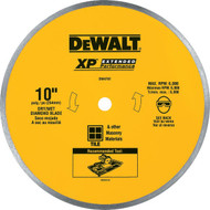 DEWALT Extended Performance 10 In. Continuous Rim Dry/Wet Cut Tile Diamond Blade