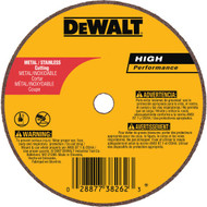 DEWALT HP Type 1 3 In. x 1/16 In. x 3/8 In. Metal/Stainless Cut-Off Wheel