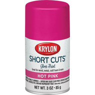 Krylon Short Cuts 3 Oz. High-Gloss Enamel Spray Paint  Hot Pink