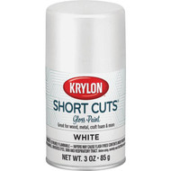 Krylon Short Cuts 3 Oz. High-Gloss Enamel Spray Paint  White