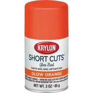 Krylon Short Cuts 3 Oz. High-Gloss Enamel Spray Paint  Glow Orange
