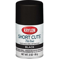 Krylon Short Cuts 3 Oz. Flat Enamel Spray Paint  Black