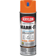 Krylon Mark-It 732008 Industrial WB Fluorescent Orange Inverted Marking Paint