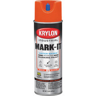 Krylon Mark-It 732108 Industrial WB Fluorescent Red Orange Inverted Marking Paint
