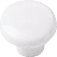 Laurey Plastic Round 1-1/4 In. White Cabinet Knob