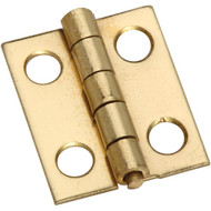 National 3/4 In. x 5/8 In. Narrow Brass Decorative Hinge (4-Pack)