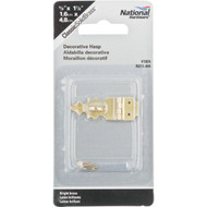 National 5/8 In. x 1-7/8 In. Solid Brass 2-Hole Decorative Hasp