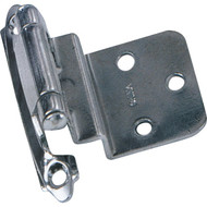 Laurey Chrome 3/8 In. Self-Closing Inset Hinge  (2-Pack)
