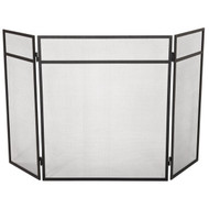 Home Impressions 3-Panel Black Mesh Decorative Fireplace Screen