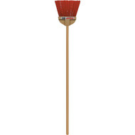 Bruske 9 In. W. x 37 In. L. Wood Handle Flared Lobby Household Broom  Brown Bristles