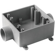 Carlon 2-Gang PVC Molded Rigid Non-Metallic Dead-End Termination Wall Box  3/4 In. Outlet