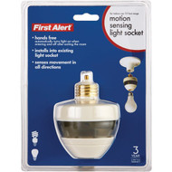First Alert 12 Ft. Range White Incandescent Lamp Motion Sensor Socket Control