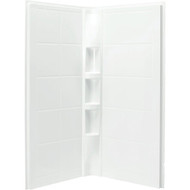 Sterling 2-Piece 39 In. W. x 79-1/8 In. H. x 39 In. D. White Shower Wall Set