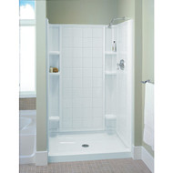 Sterling Ensemble 75-3/4 In. H x 36 In. D Tile Shower End Wall in White