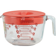 Pyrex Prepware 8 Cup Clear Glass Measuring Cup with Lid