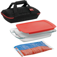 Pyrex 3 Quart Portable Bakeware Set (4-Piece)