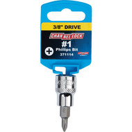 Channellock Standard 3/8 In. Drive No. 1 Phillips Screwdriver Bit Socket