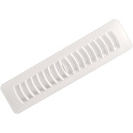 Imperial 2-1/4 In. x 12 In. White Plastic Louvered Floor Register