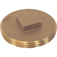 Jones Stephens 3-1/2 In. IPS Brass Cleanout Drain Plug
